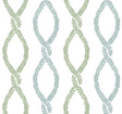 Antonina Vella Laureate Blue & Green Wallpaper