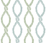 Antonina Vella Laureate Blue & Green Wallpaper