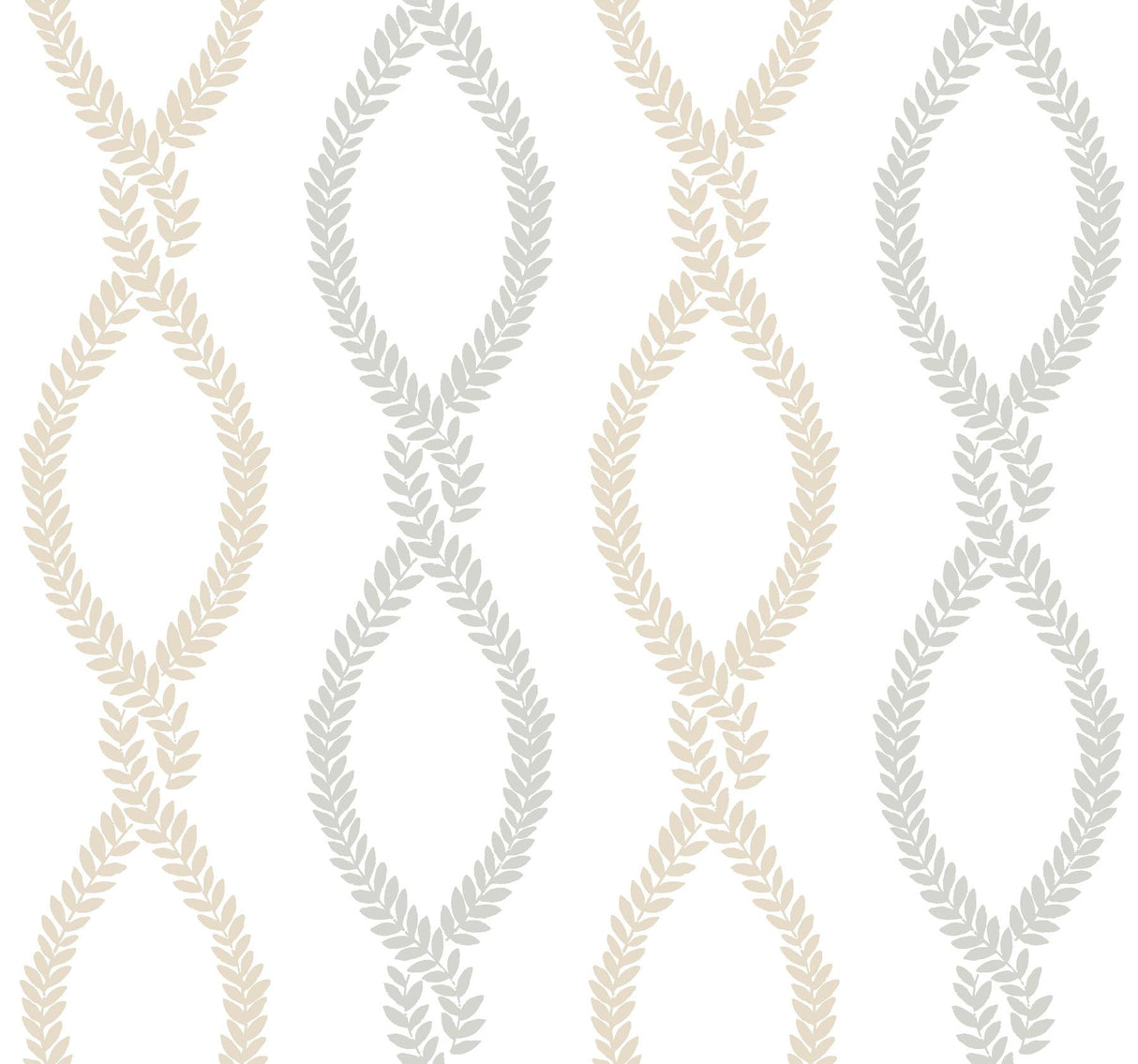Antonina Vella Laureate Beige & Grey Wallpaper