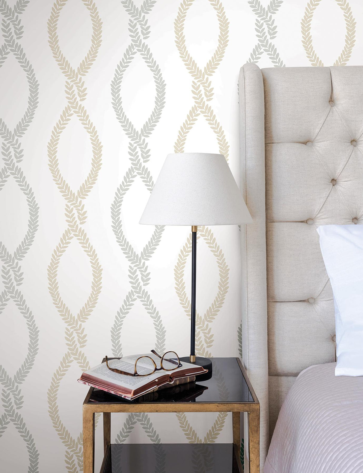 Antonina Vella Laureate Beige & Grey Wallpaper