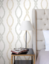 Antonina Vella Laureate Beige & Grey Wallpaper