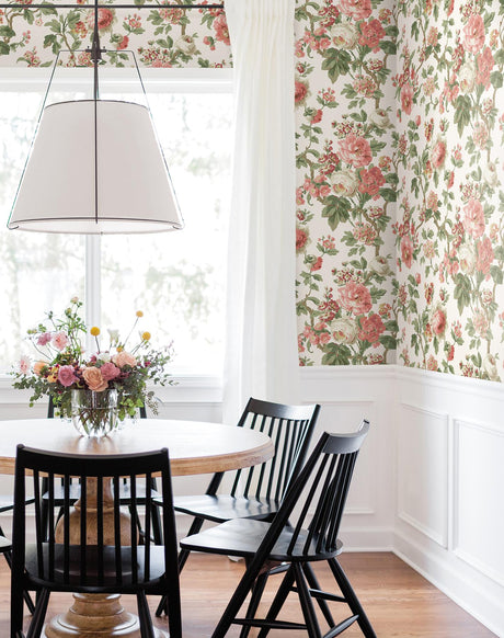 Antonina Vella Beatrix Coral & Sage Wallpaper