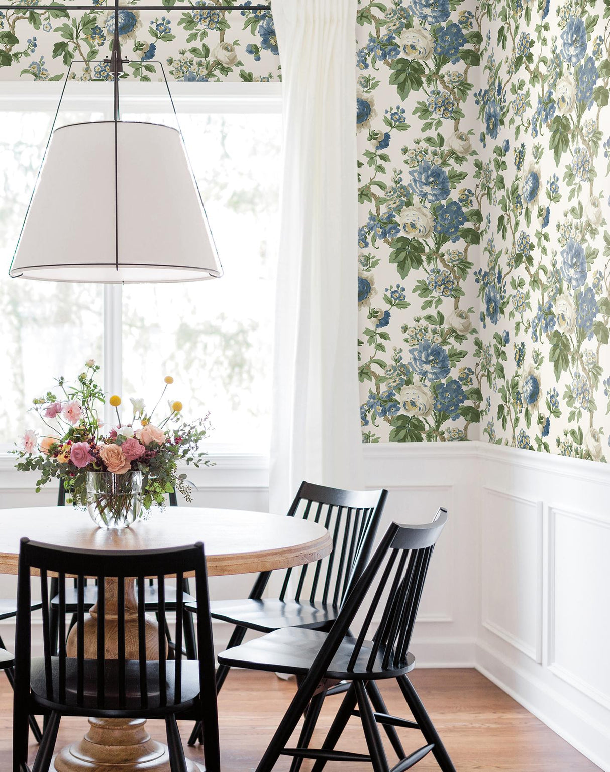 Antonina Vella Beatrix Blue & Green Wallpaper