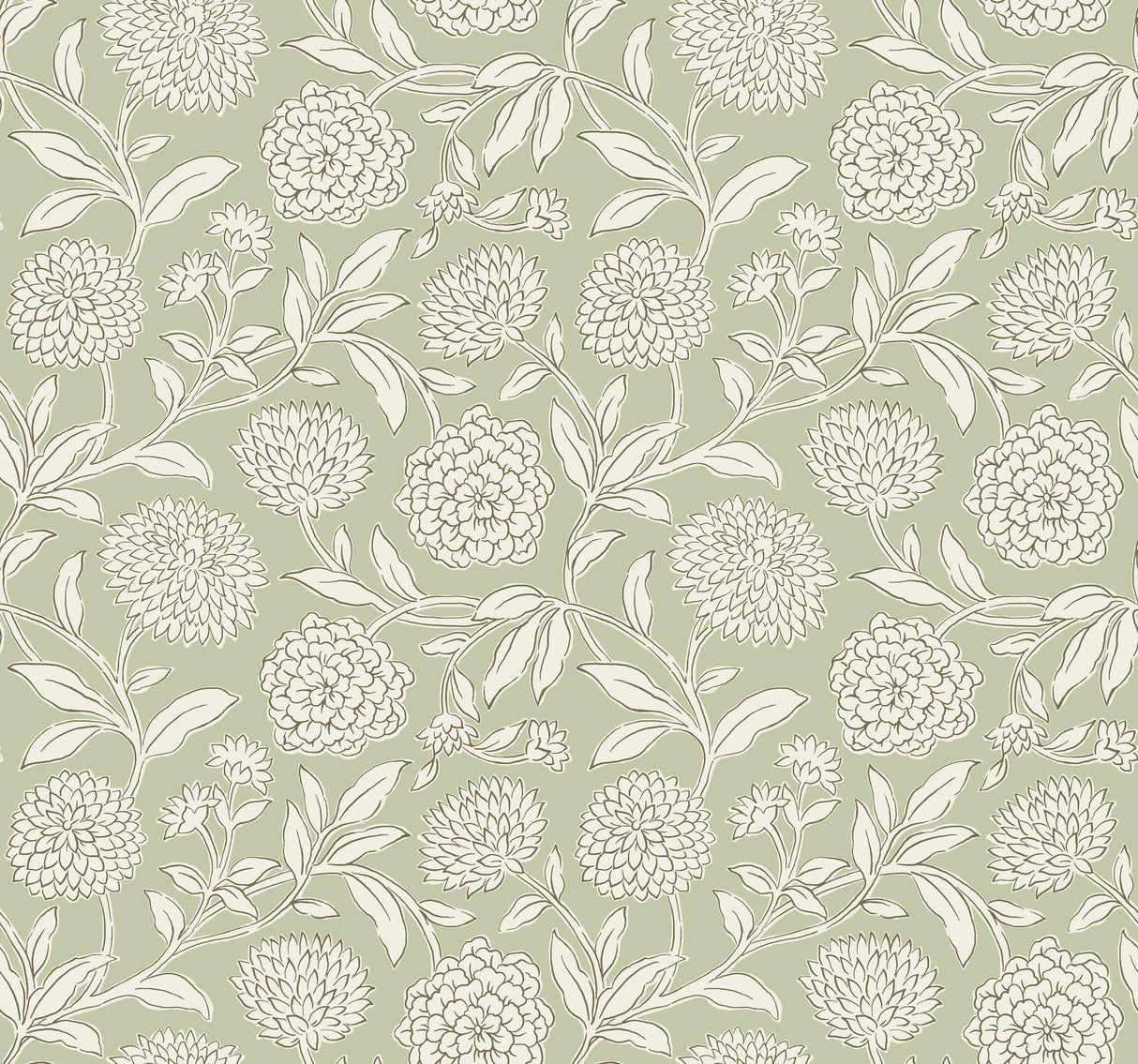 Antonina Vella Chatsworth Garden Celery Wallpaper