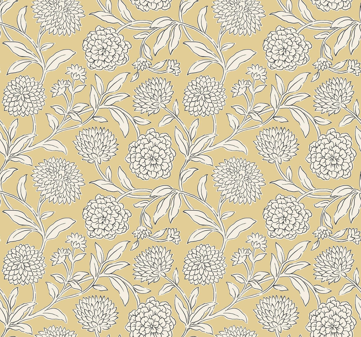 Antonina Vella Chatsworth Garden Saffron Wallpaper