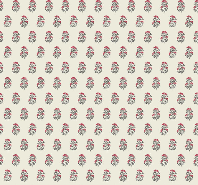 Antonina Vella Sylvie Red & Charcoal Wallpaper