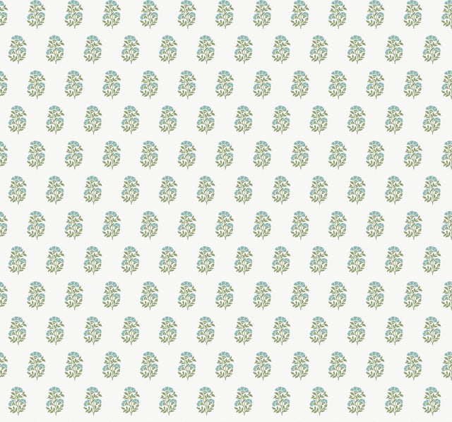 Antonina Vella Sylvie Sky & Green Wallpaper