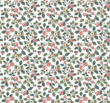 Antonina Vella Framboise Berry & Green Wallpaper