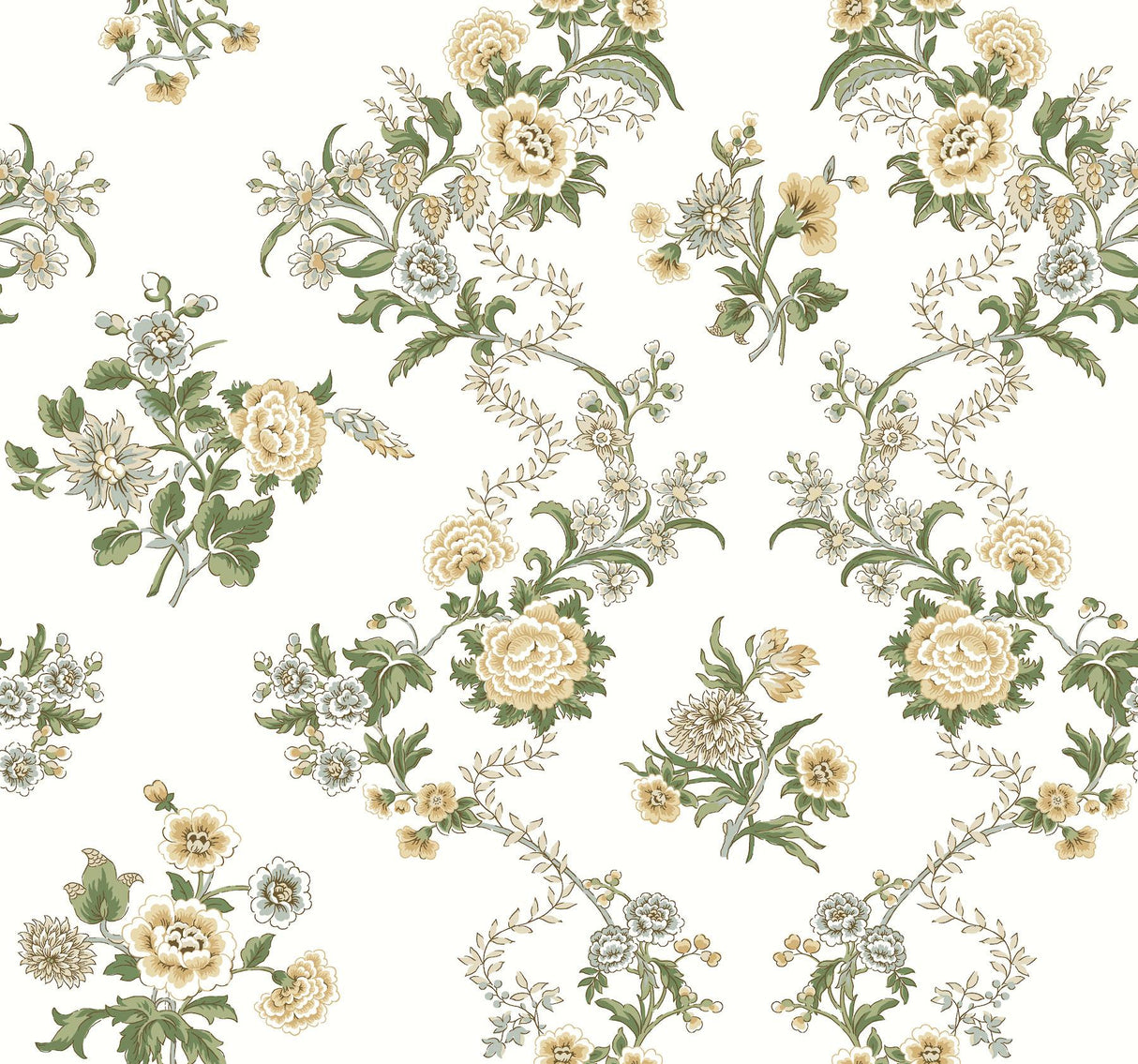 Antonina Vella Genevieve Butter & Green Wallpaper
