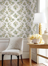 Antonina Vella Genevieve Butter & Green Wallpaper