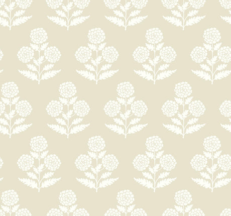 Antonina Vella Souci Beige Wallpaper