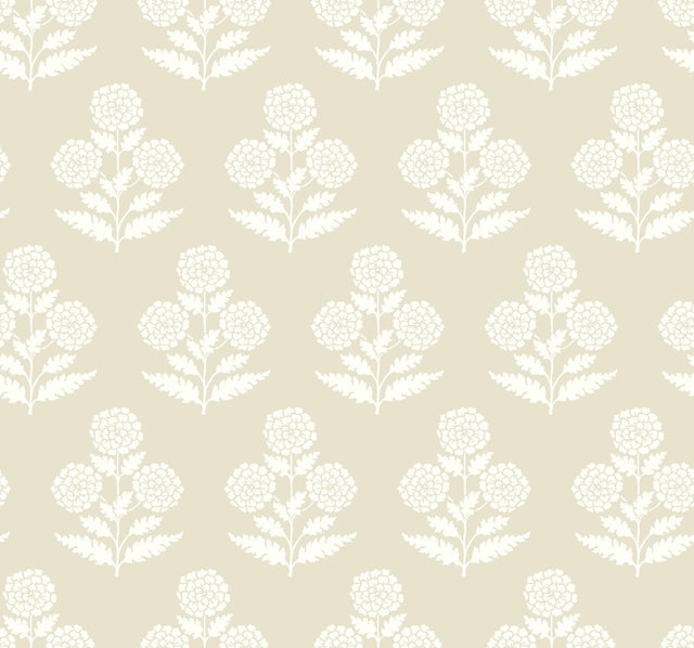 Antonina Vella Souci Beige Wallpaper