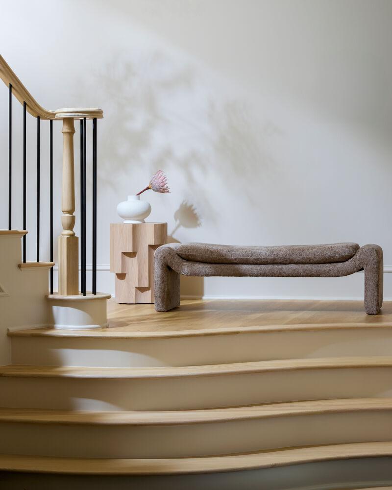 Surya Cascadia CASD-003 18"H x 60"W x 18"D Bench/Ottoman/Stool