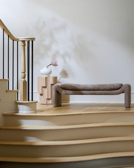 Surya Cascadia CASD-003 18"H x 60"W x 18"D Bench/Ottoman/Stool