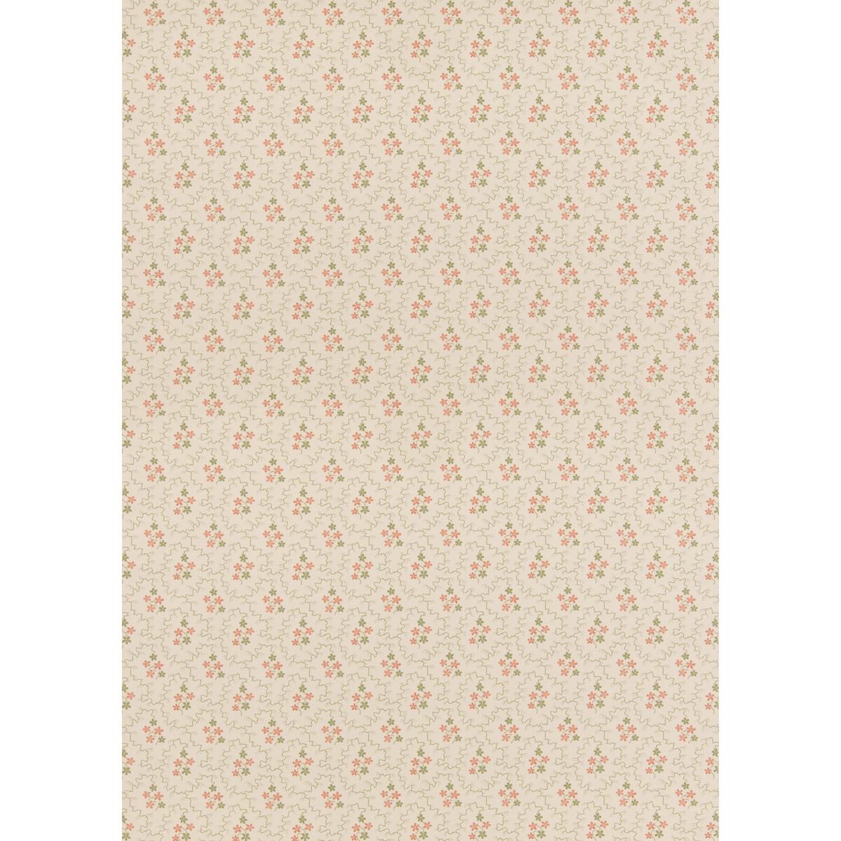 G P & J Baker POSY GREEN/RED Fabric