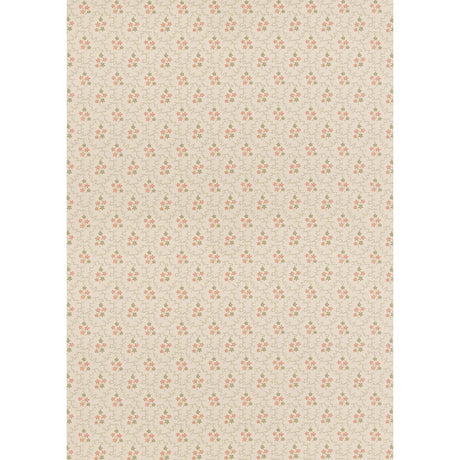 G P & J Baker POSY GREEN/RED Fabric