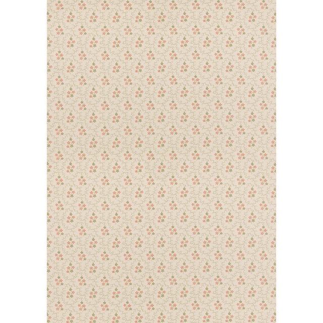 G P & J Baker POSY GREEN/RED Fabric