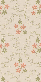 G P & J Baker POSY GREEN/RED Fabric