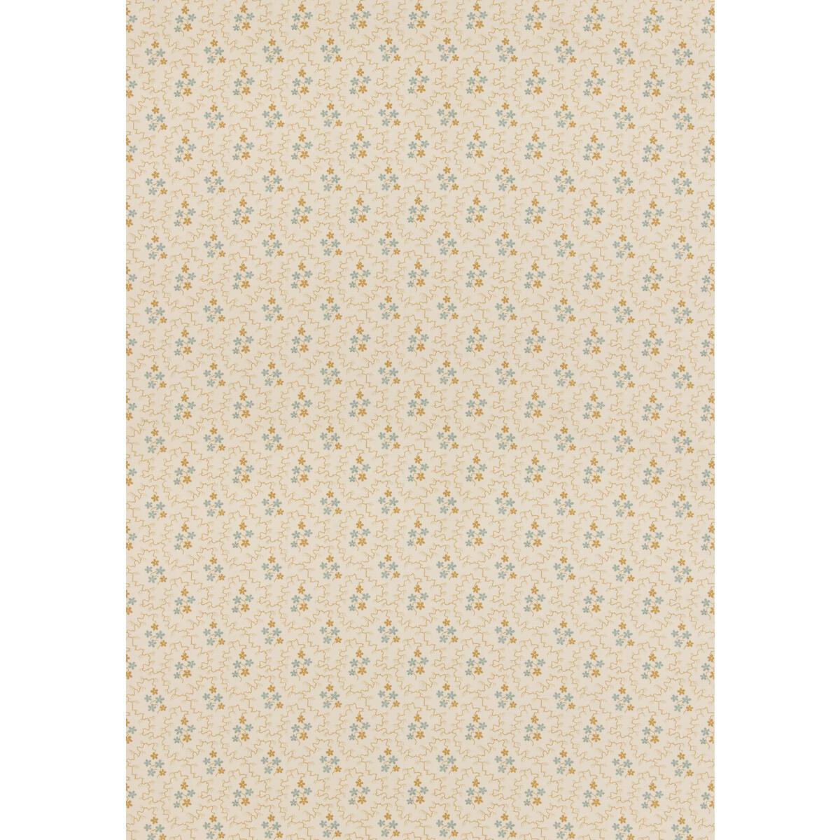 G P & J Baker POSY OCHRE/BLUE Fabric