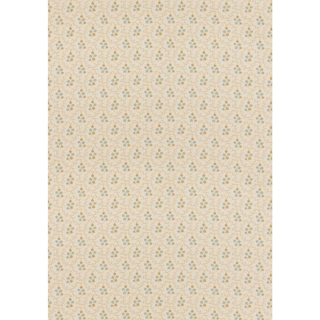 G P & J Baker POSY OCHRE/BLUE Fabric