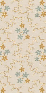G P & J Baker POSY OCHRE/BLUE Fabric