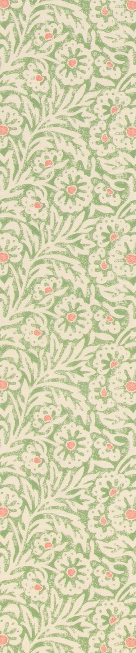 G P & J Baker FLOWER PATCH GREEN Fabric