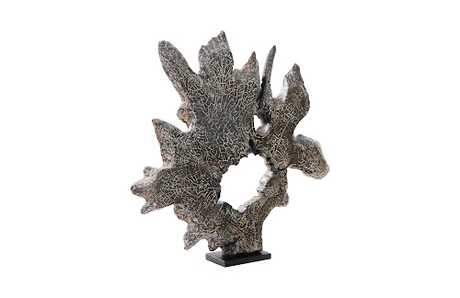 Phillips Collection Teak Sculpture on Stand Black Wash Accent