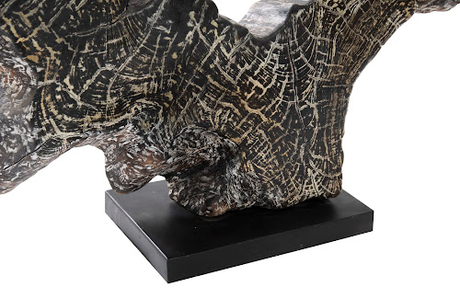 Phillips Collection Teak Sculpture on Stand Black Wash Accent