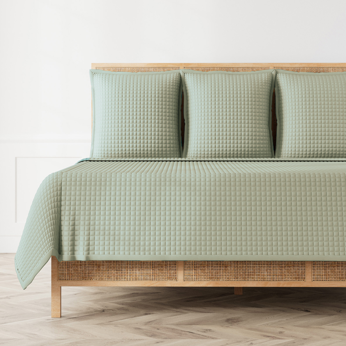 Ann Gish Sage King Ready-to-Bed 2.0 Quilted Coverlet