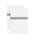 Ann Gish White/Sage King Ready-to-Bed 2.0 Cotton & Trim Pillowcases