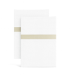 Ann Gish White/Champagne Std Ready-to-Bed 2.0 Cotton & Trim Pillowcases