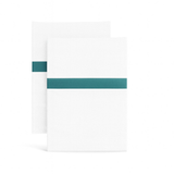 Ann Gish White/Teal Std Ready-to-Bed 2.0 Cotton & Trim Pillowcases