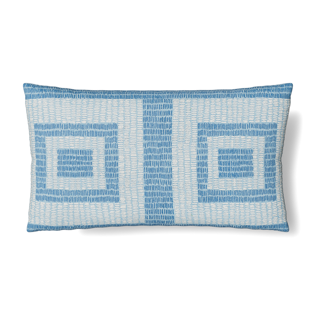 Ann Gish Blue 26x13 Piastrella Pillow
