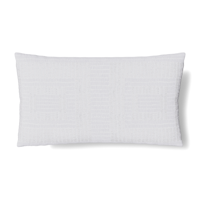 Ann Gish White 26x13 Piastrella Pillow