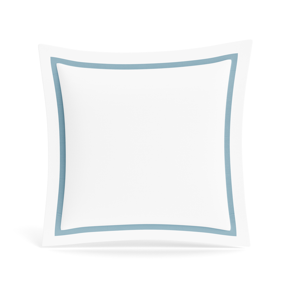 Ann Gish White/Blue Euro Ready-to-Bed 2.0 Cotton & Trim Sham