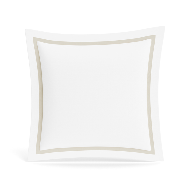 Ann Gish White/Champagne Euro Ready-to-Bed 2.0 Cotton & Trim Sham