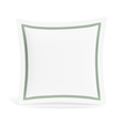 Ann Gish White/Sage Euro Ready-to-Bed 2.0 Cotton & Trim Sham