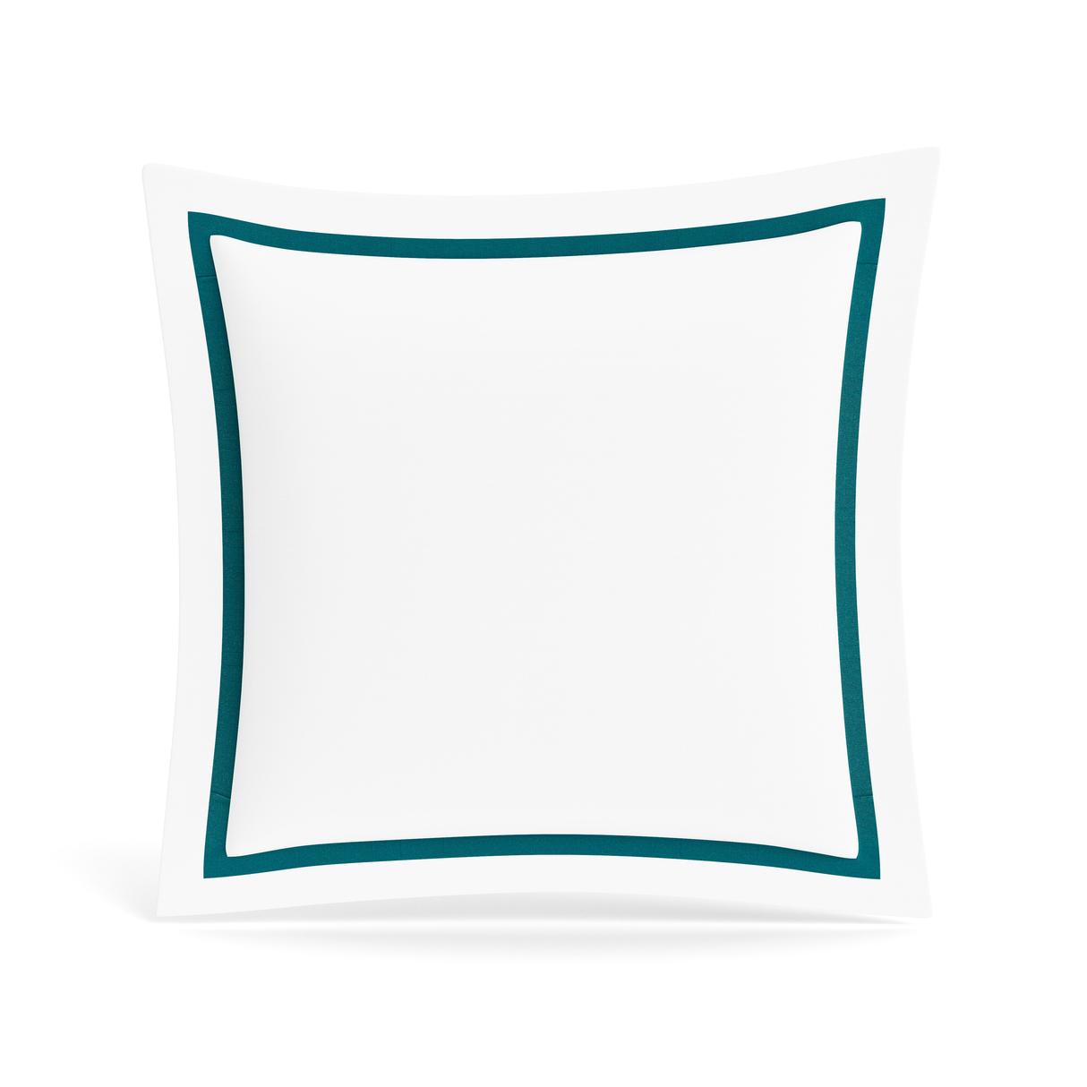 Ann Gish White/Teal Euro Ready-to-Bed 2.0 Cotton & Trim Sham
