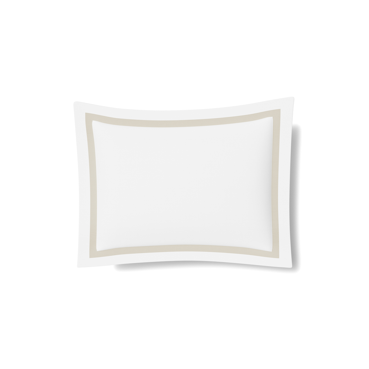 Ann Gish White/Champagne King Ready-to-Bed 2.0 Cotton & Trim Sham