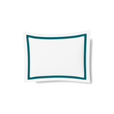 Ann Gish White/Teal King Ready-to-Bed 2.0 Cotton & Trim Sham