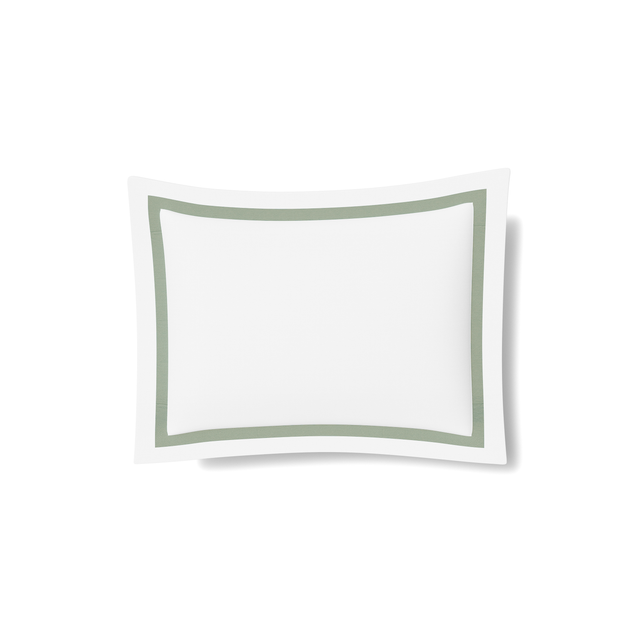 Ann Gish White/Sage Standard Ready-to-Bed 2.0 Cotton & Trim Sham