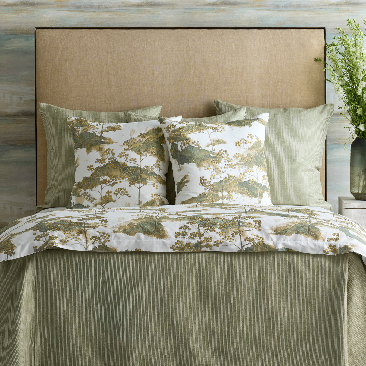 Ann Gish Sage Euro Lamina Sham