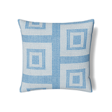 Ann Gish Blue Euro Piastrella Sham