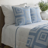Ann Gish blue 96x50 Piastrella Throw