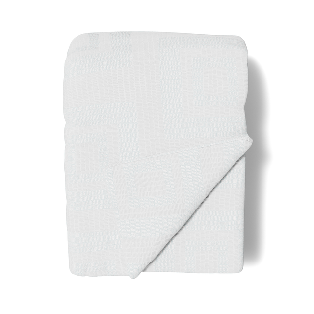 Ann Gish White 96x50 Piastrella Throw