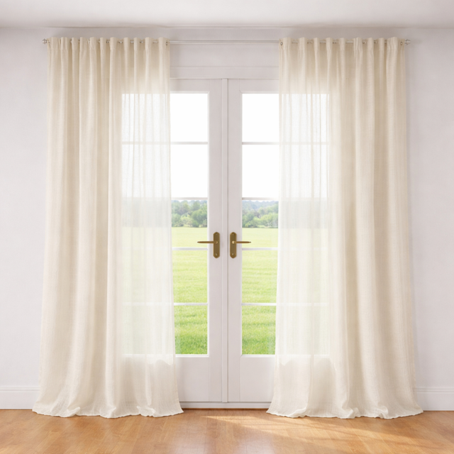 Ann Gish White 50x84 Akari Curtain Panel