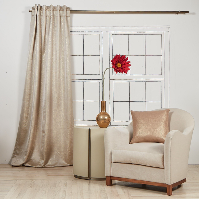 Ann Gish Champagne 50x84 Aura Curtain Panel