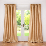 Ann Gish Gold Pumice 50x84 Coin Curtain Panel
