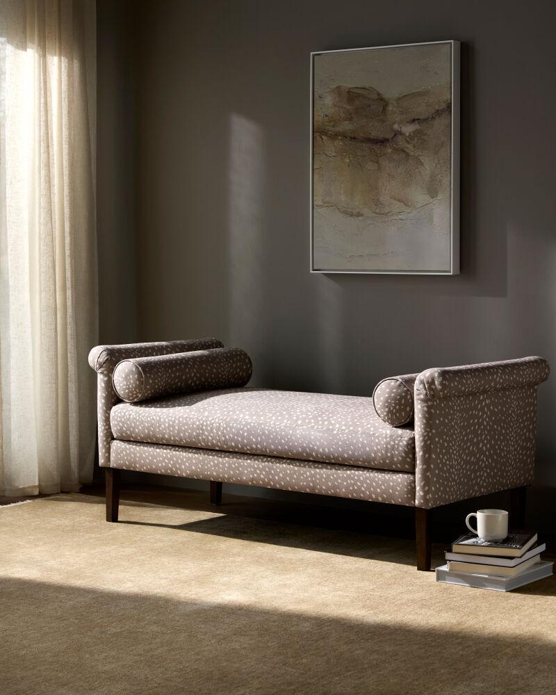 Surya Aneesa ANES-002 25"H x 60"W x 26"D Bench/Ottoman/Stool