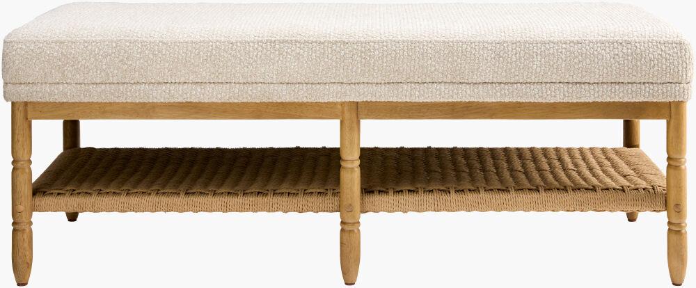Surya Landi LADI-001 18"H x 48"W x 20"D Bench/Ottoman/Stool